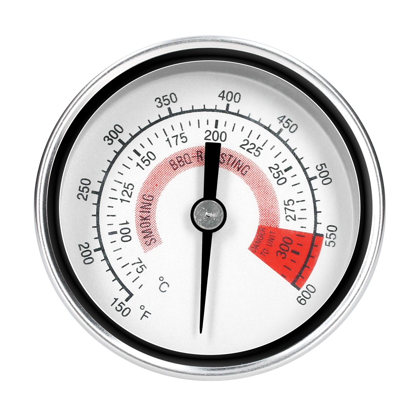 Stainless Steel Bi-Metal Dial Thermometer 75-300℃ / 150-600℉ Dual Scale 2.2 Inch Dial 2.6 Inch Stem Length Thermometer