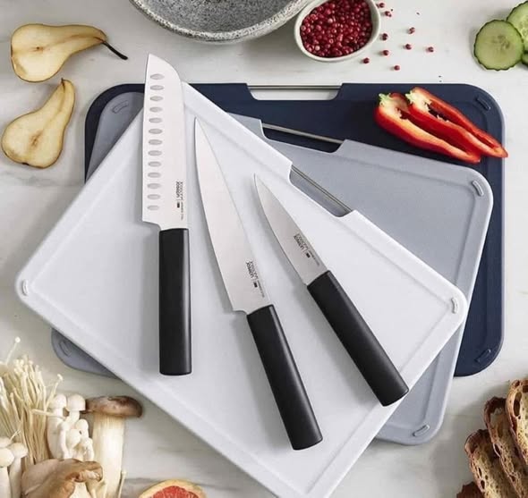 Bộ thớt kèm dao (3 thớt, 3 dao) Joseph Joseph 60194 hàng chính hãng