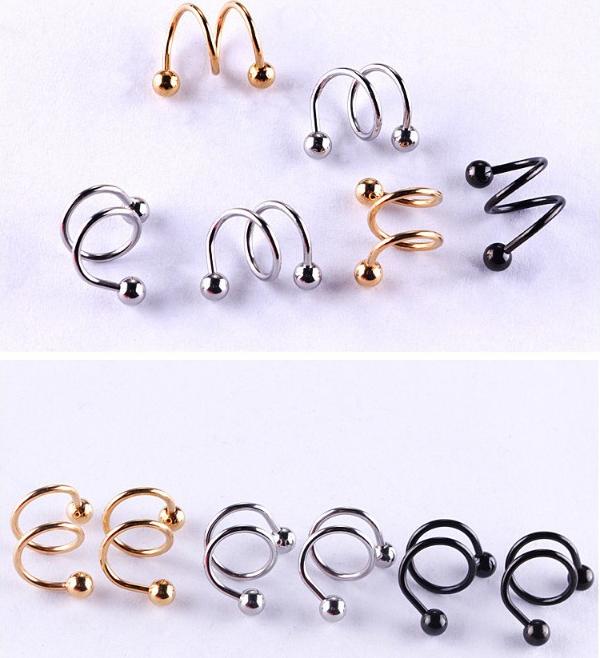 Bông Tai Nam Chất Liệu Thép Titan Không Rỉ TT 1369 - 1 Cặp