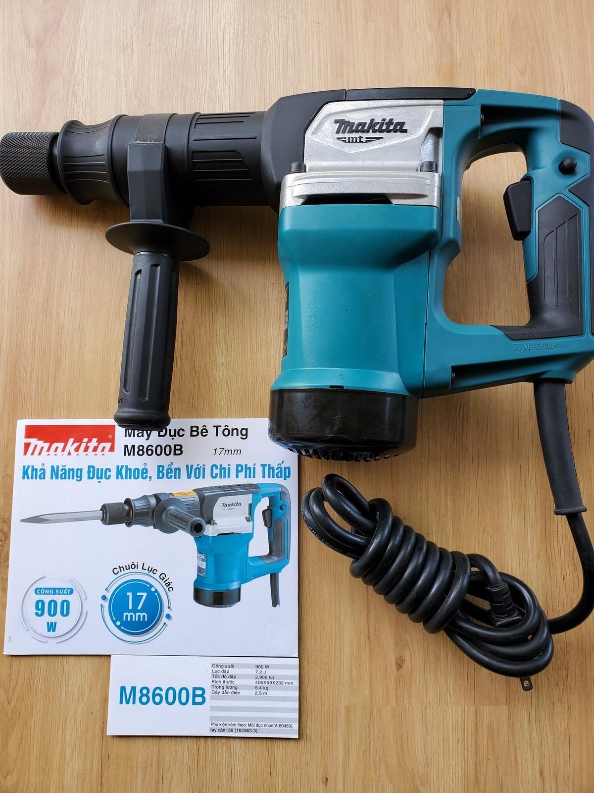 MÁY ĐỤC BÊ TÔNG 17MM 900W MAKITA M8600B - HÀNG CHÍNH HÃNG