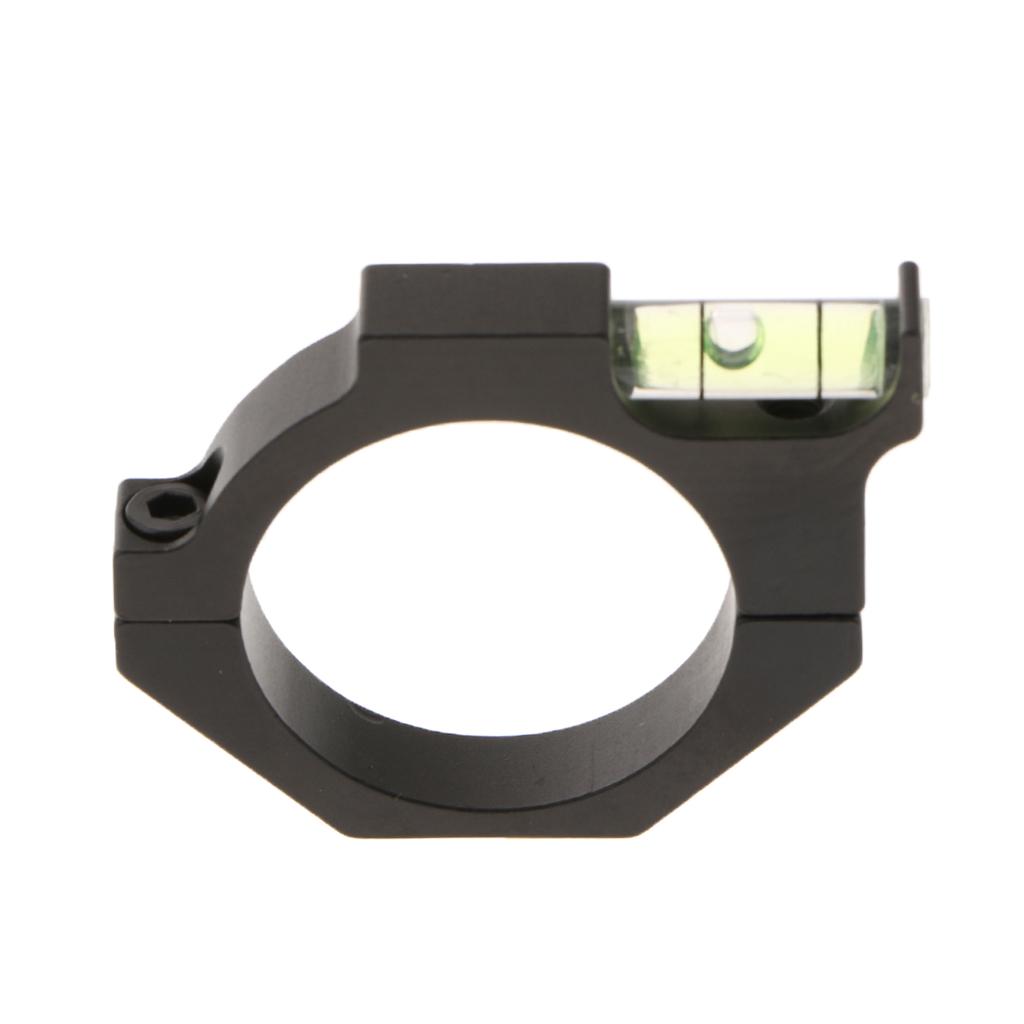 Aluminum Alloy Telescope Bubble Spirit Level for 1“ Ring Mount Holder Black