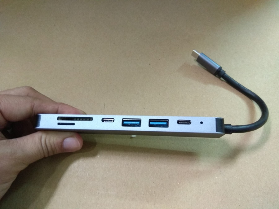 Hub USB Type-C 7in1 Cổng HDMI 4K 60Hz/  USB 3.0/ SD/ TF/ PD 50538 - 7in1-1 60Hz