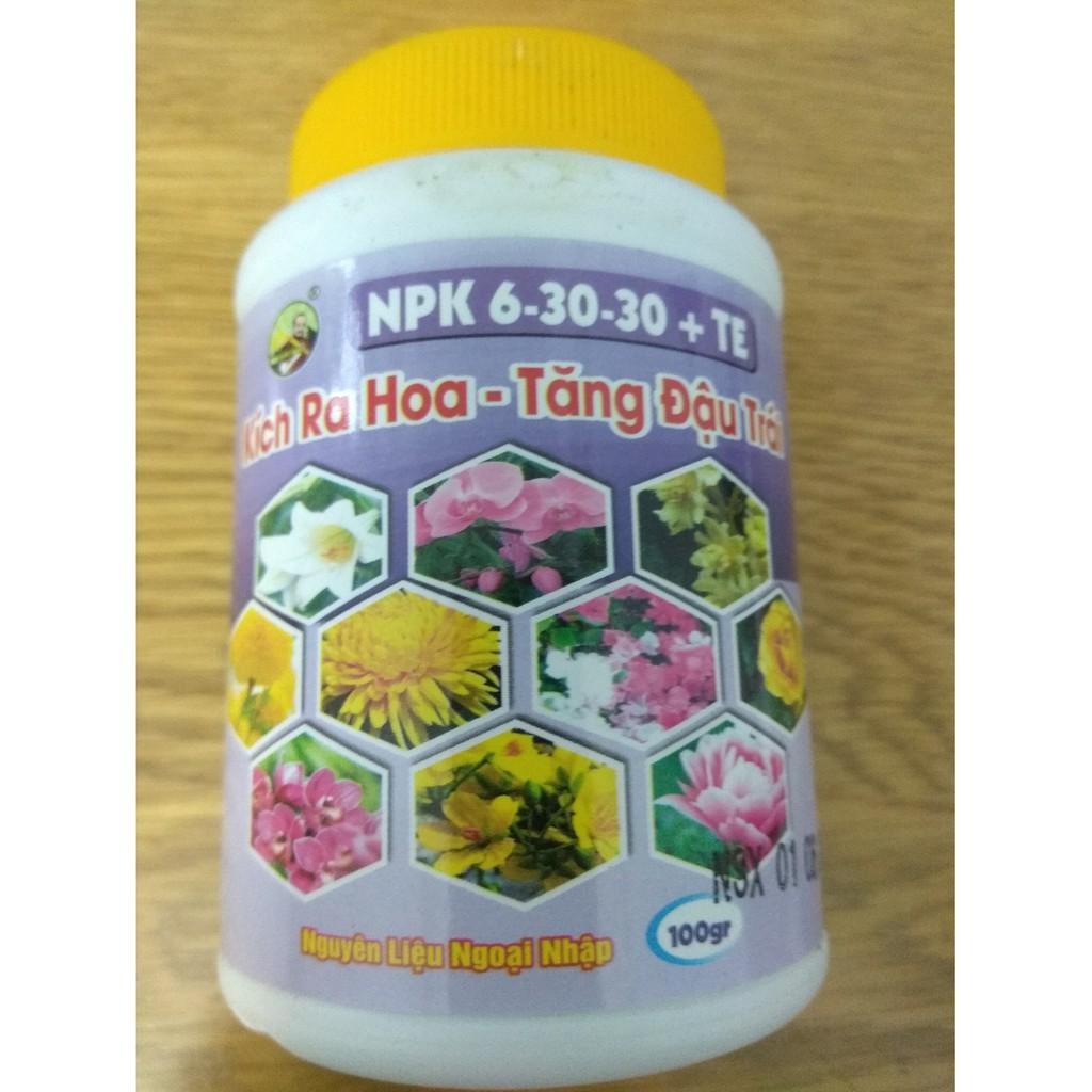 Phân bón vi lượng NPK 6-30-30 +TE kích ra hoa, tăng đậu trái - bomax chai 100 gram