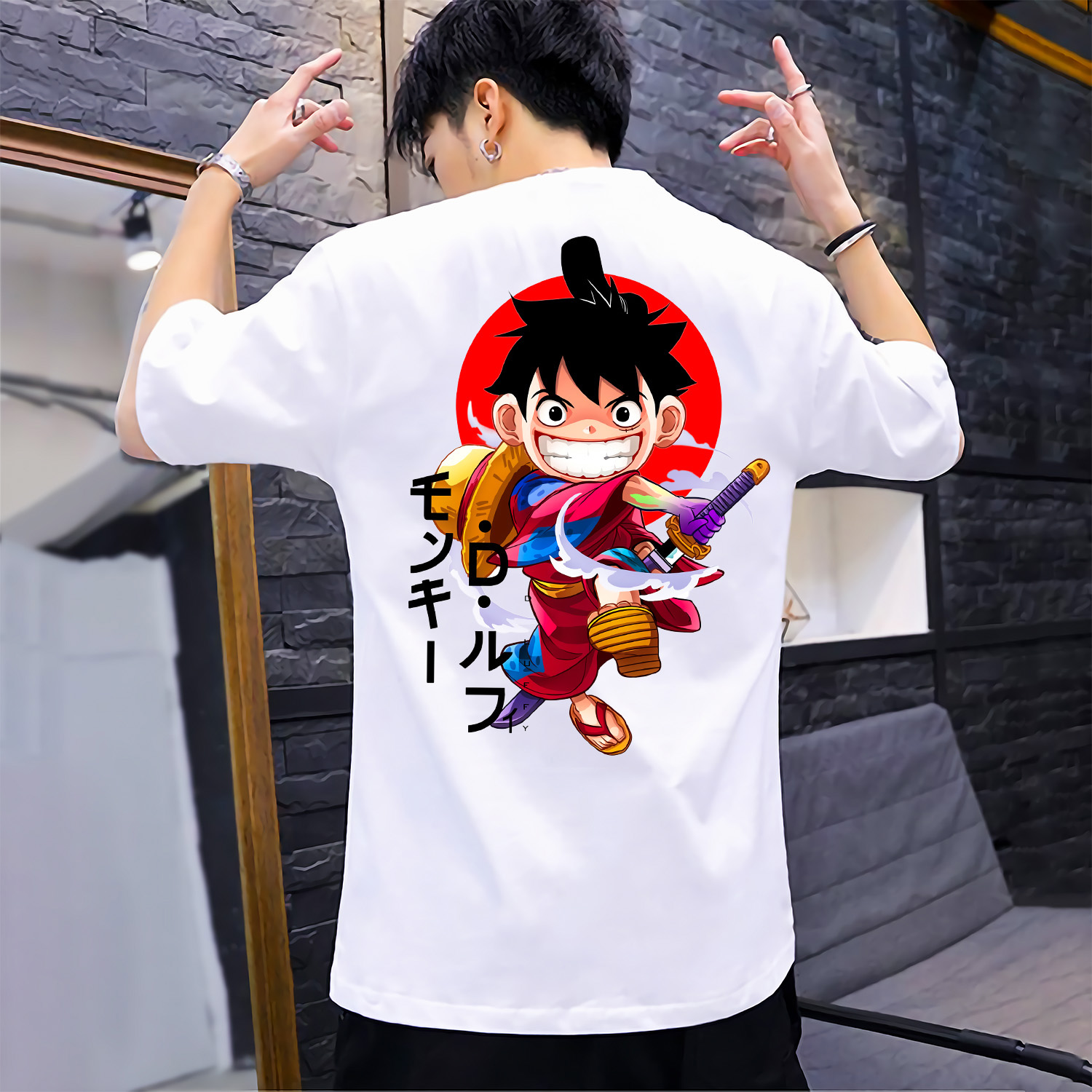 Áo One Piece Luffy ATT-02, Áo thun Anime Manga One Piece Monkey D. Luffy Unisex Nam Nữ