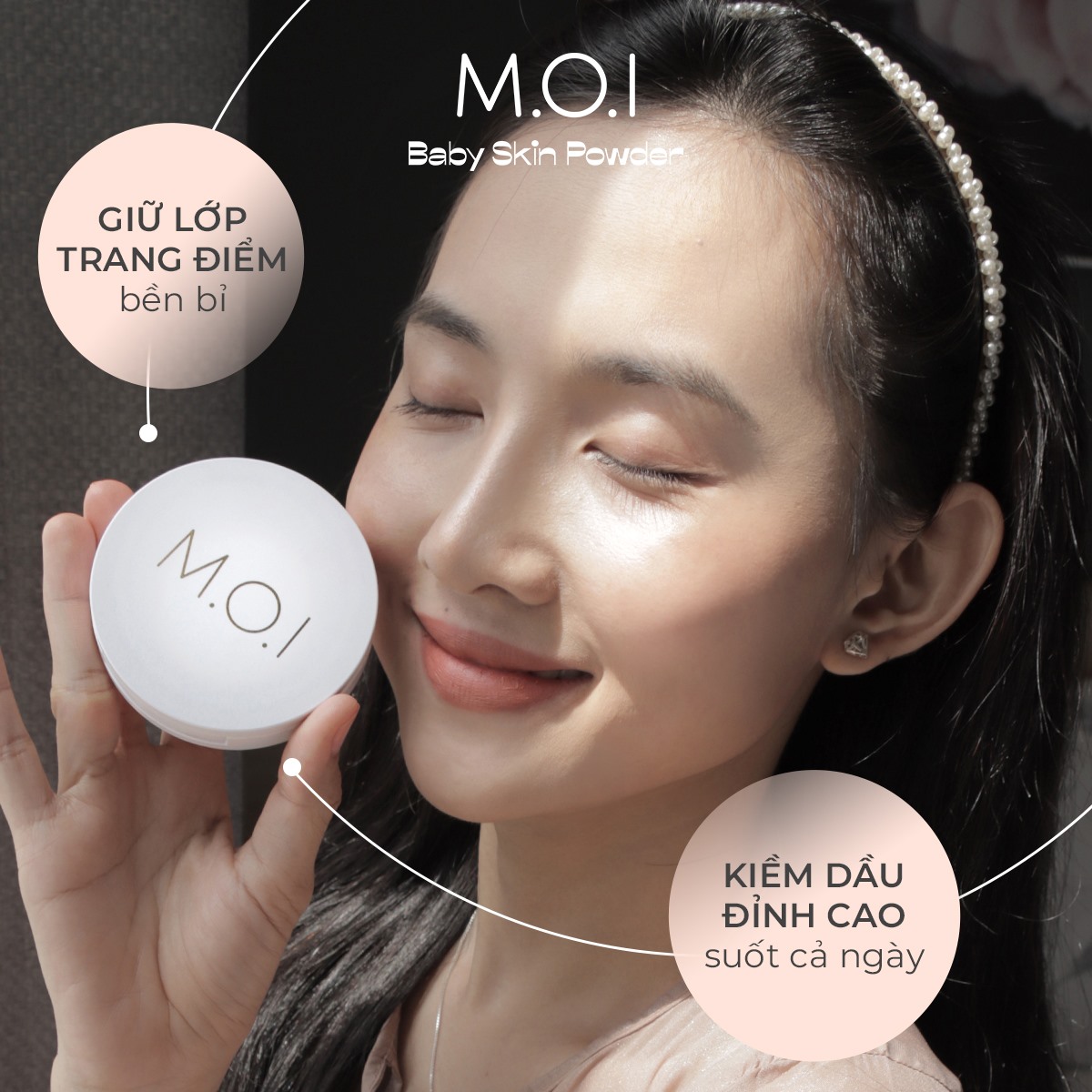 MOI Baby Skin Powder MOI Cosmetics Phấn phủ mềm mượt 10g