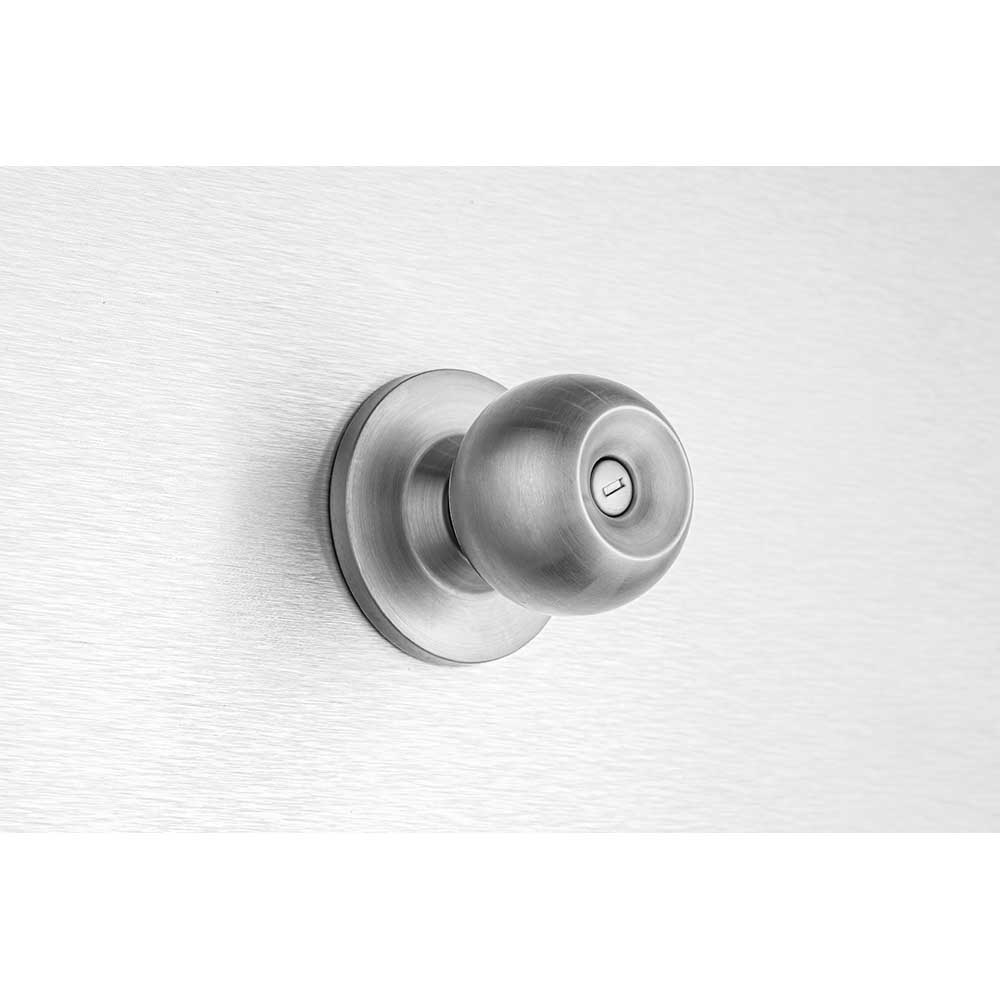 Ổ khóa cửa tay nắm tròn Huy Hoàng Con Voi EX05 cao cấp làm từ hợp kim inox màu bạc, lõi khóa đồng vàng, chìa vi tính, dành cho cửa thông phòng, cửa vệ sinh