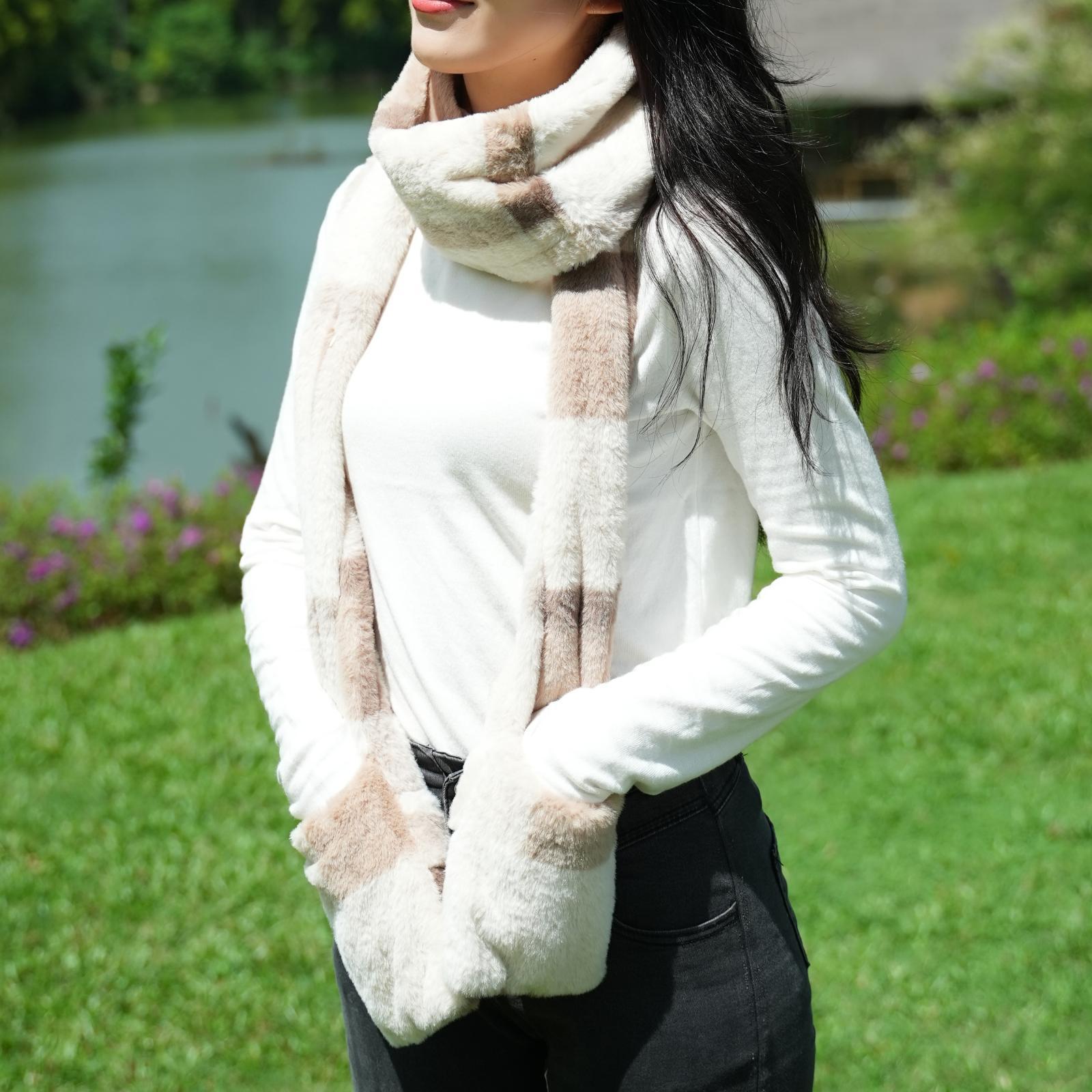 Winter Heating Scarf, Warm Washable Neck Heating Pad for Skiing Camping Women Men