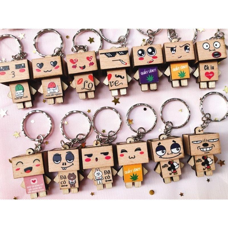 Móc khóa  Danbo người gỗ siêu dễ thương