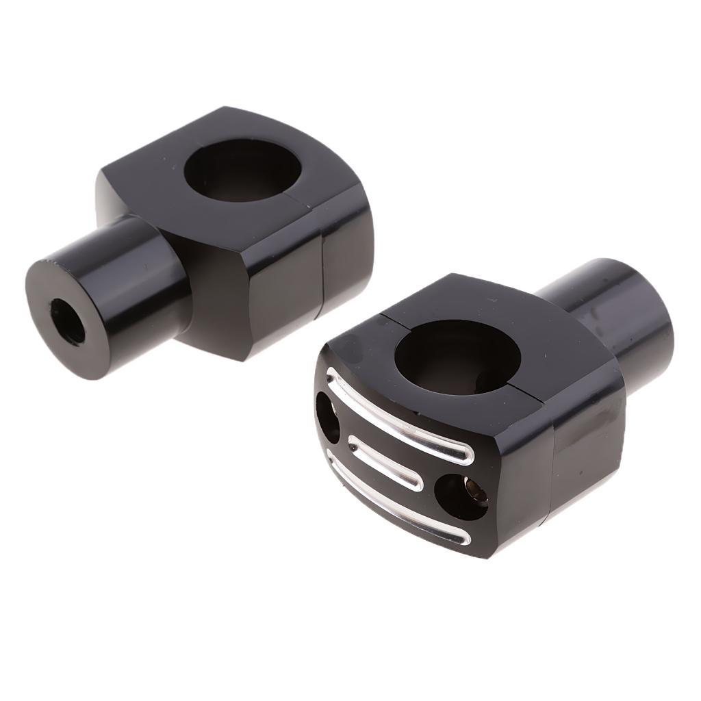 CNC 25mm 1 Inch Motorcycle Handlebar Bar Risers & Bolts for Cruiser Chopper