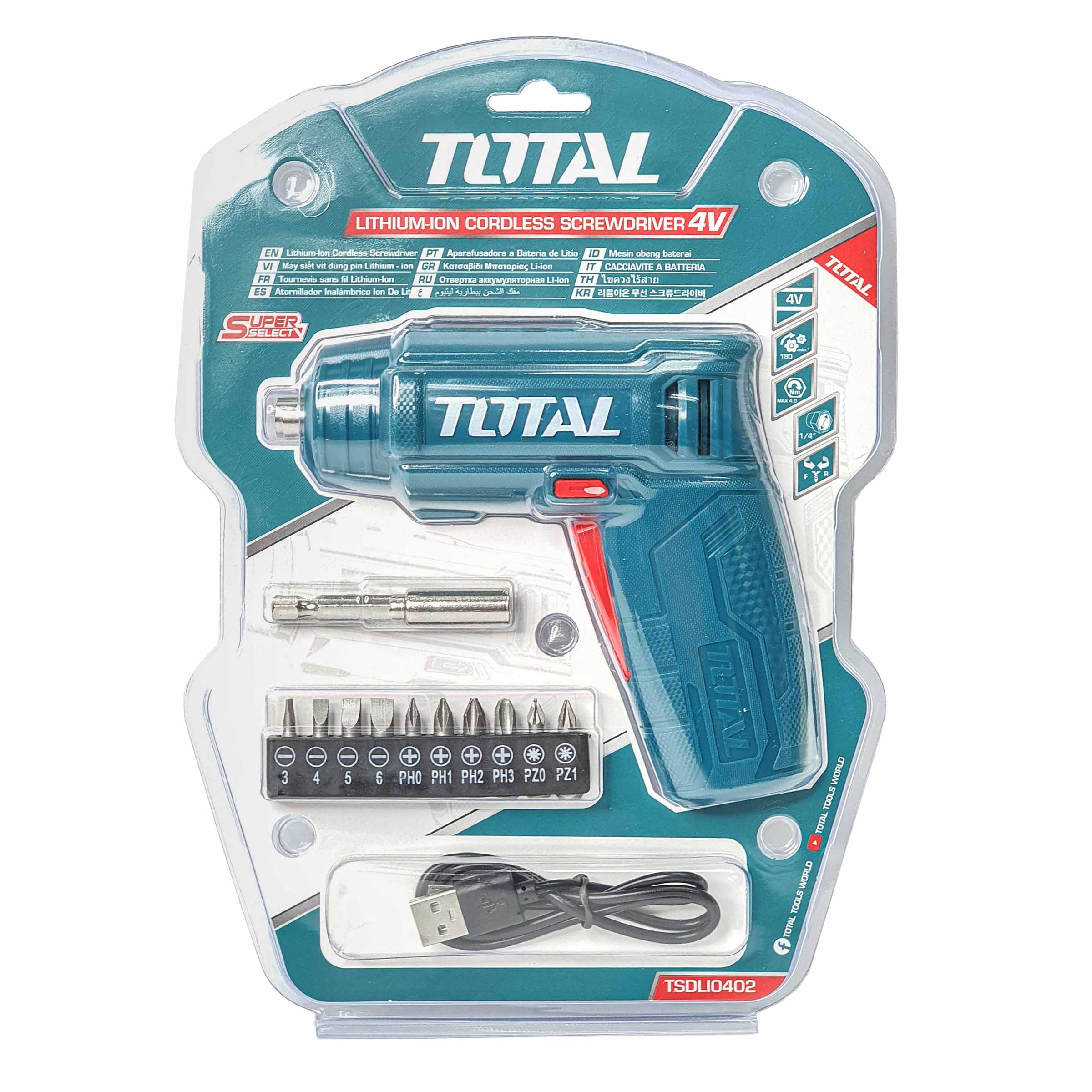 MÁY VẶN VÍT PIN 4V TOTAL TSDLI0402 - HÀNG CHÍNH HÃNG