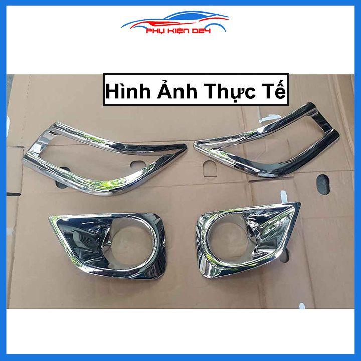 Ốp viền đèn gầm trước sau xe Vios 2014-2015-2016-2017 mạ Crom chống trầy trang trí làm đẹp xe