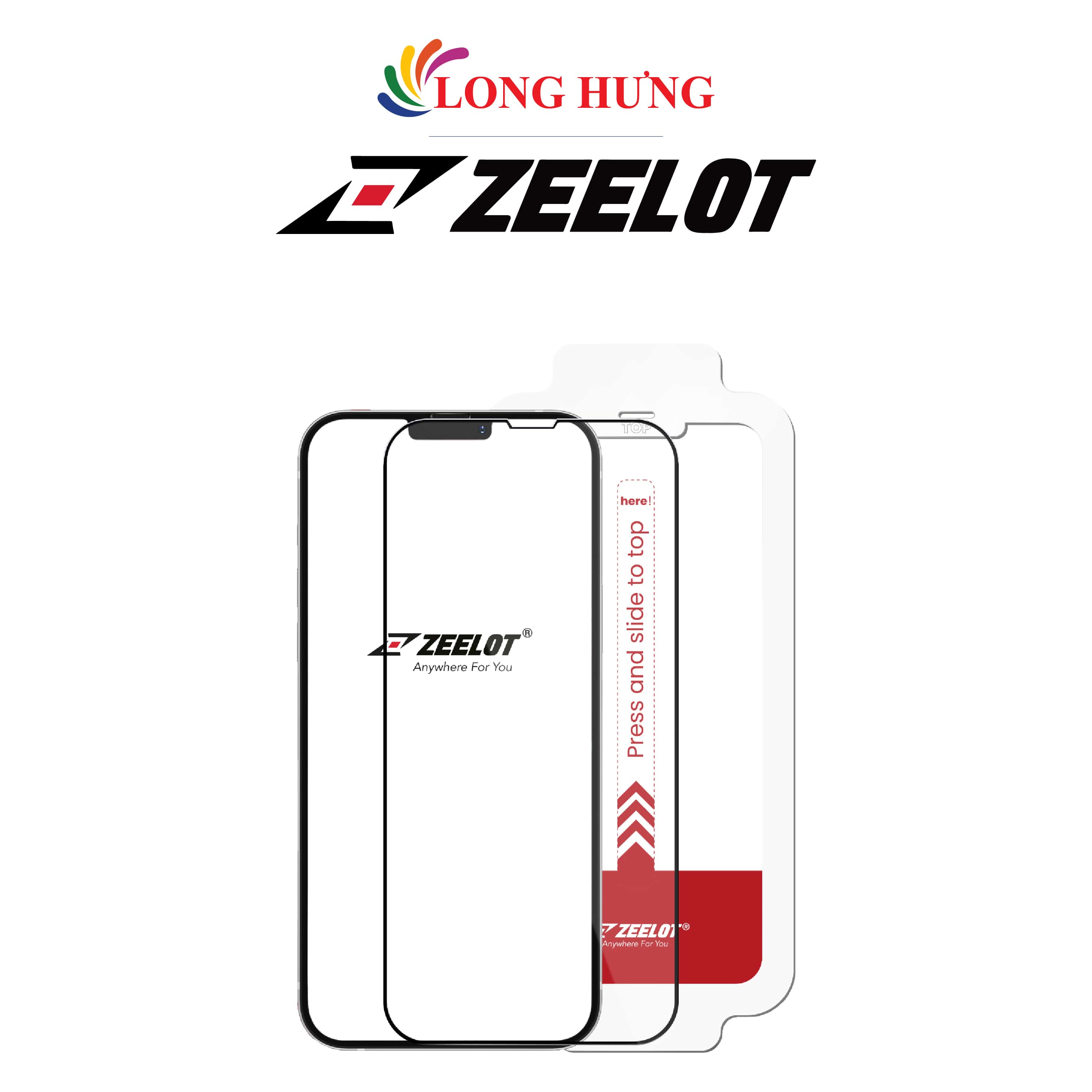 Dán màn hình cường lực Full viền Zeelot SOLIDsleek cho iPhone 13 Series  - Hàng chính hãng
