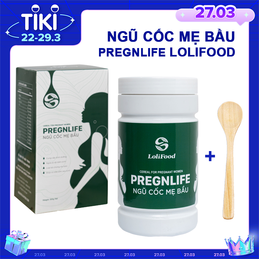 Ngũ Cốc Mẹ Bầu Pregnlife Long Liên Cao Cấp Siêu Dinh Dưỡng Gồm 14 Loại Hạt - Tặng Kèm Muỗng Gỗ