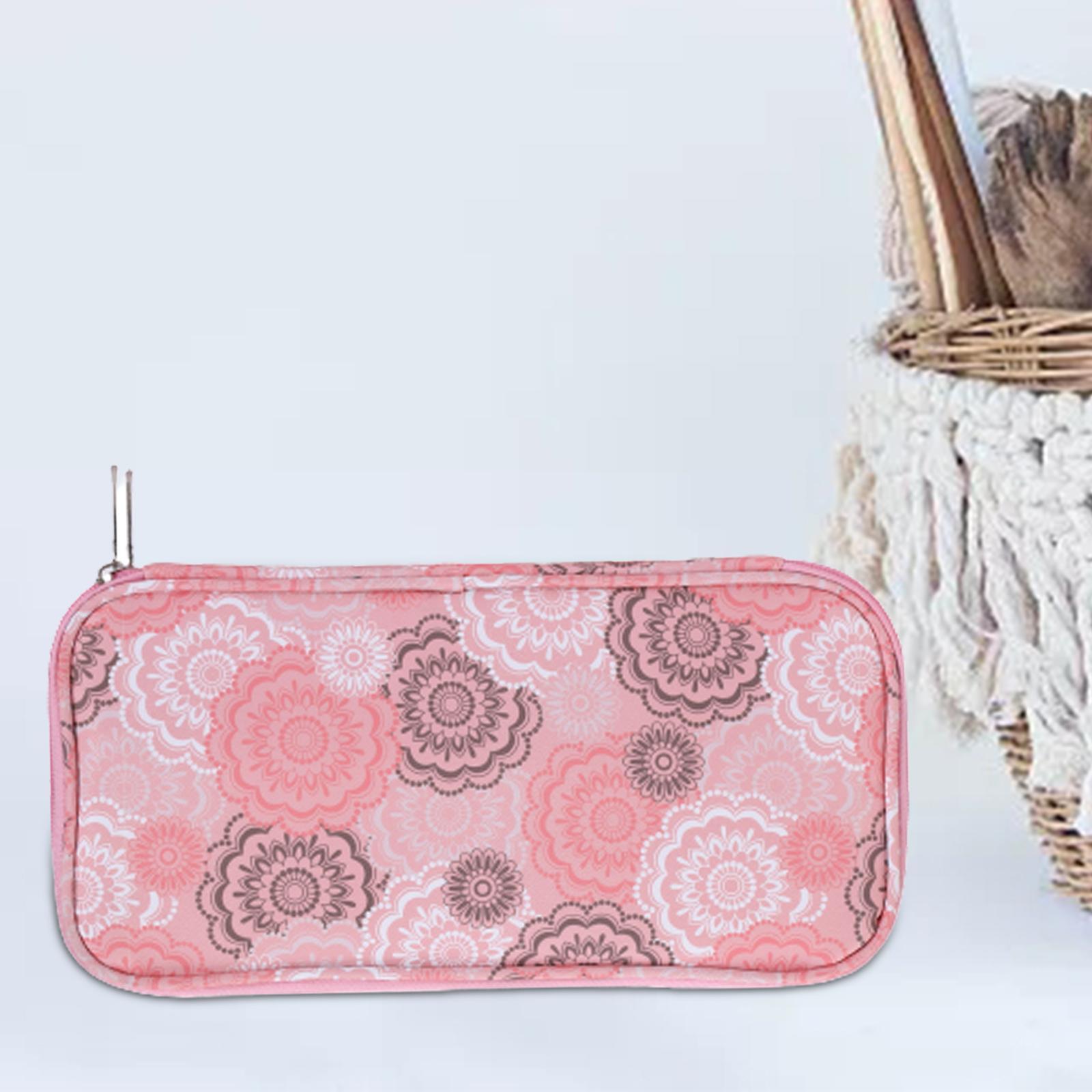 Knitting Storage Bag with Zipper Travel Organizer Empty Knitting Bag