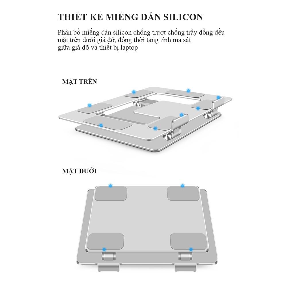 Giá Đỡ Laptop Macbook Để Bàn Chất Liệu Hợp Kim Nhôm Cao Cấp Tản Nhiệt – Nâng Hạ Điều Chỉnh Độ Cao