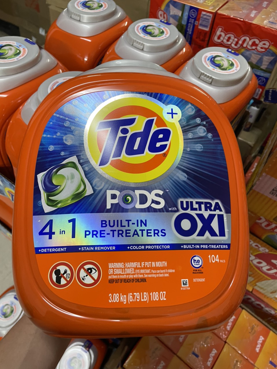 Viên giặt Tide Pod Ultra Oxi 4 in 1 104 Viên nhập Mỹ