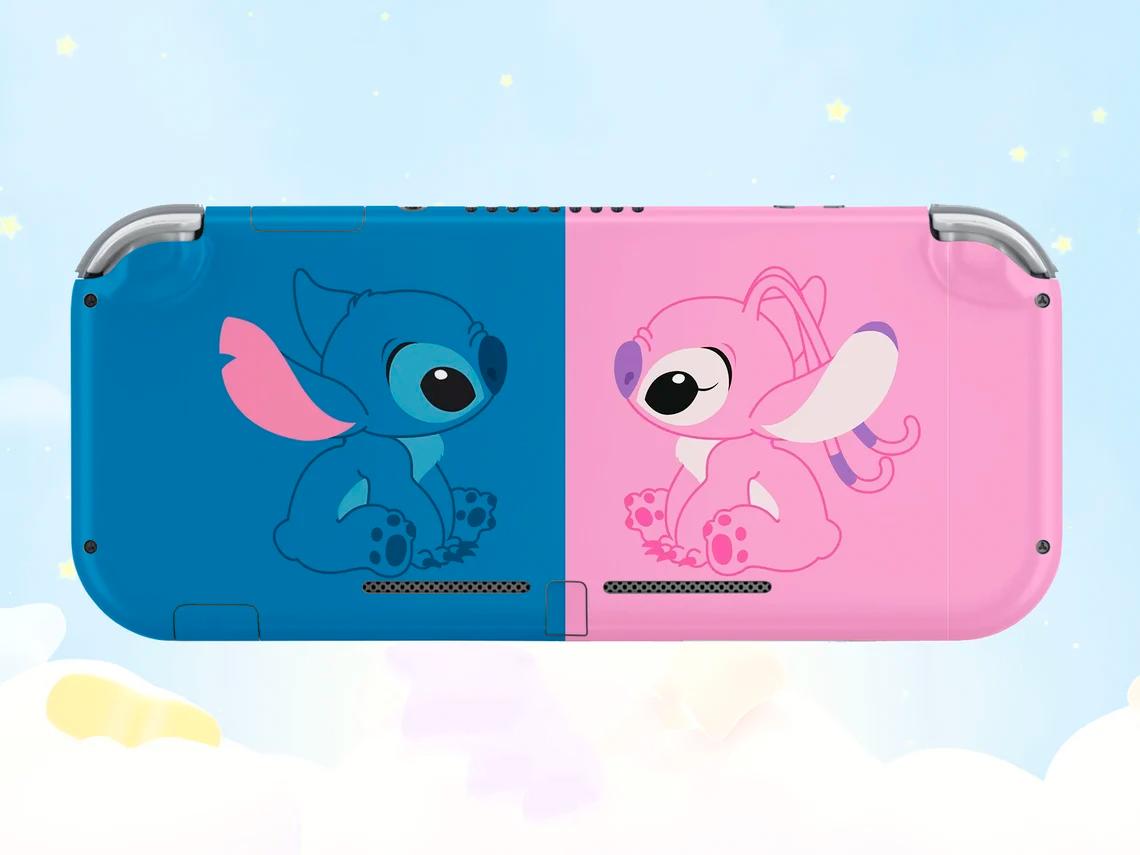 Skin decal dán Nintendo Switch Lite mẫu stitch (dễ dán, đã cắt sẵn)