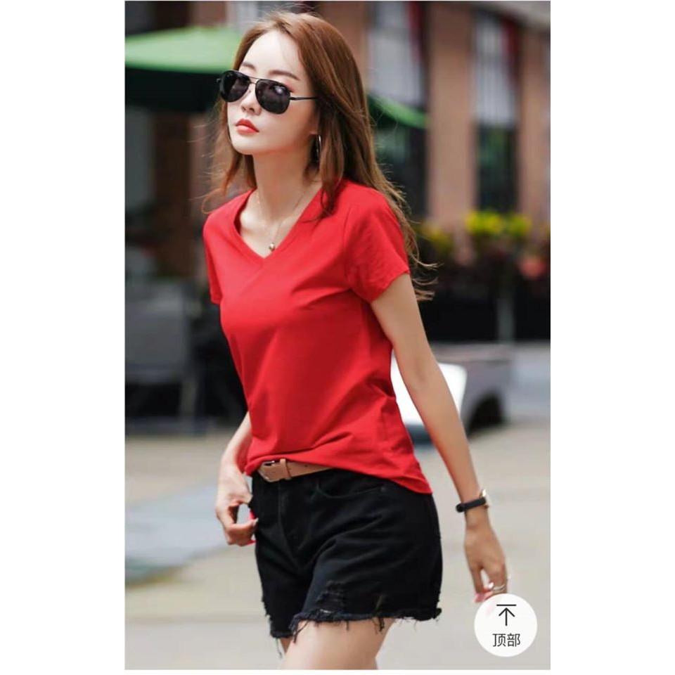 {}-ÁO THUN NỮ CỔ TIM-ÁO PHÔNG NỮ NHIỀU MÀU-THỜI TRANG NỮ-ÁO NỮ-MINH TUYẾT FASHION