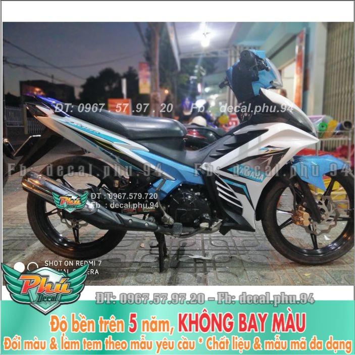 Tem rời Exciter 135 xanh ngọc trắng  -1