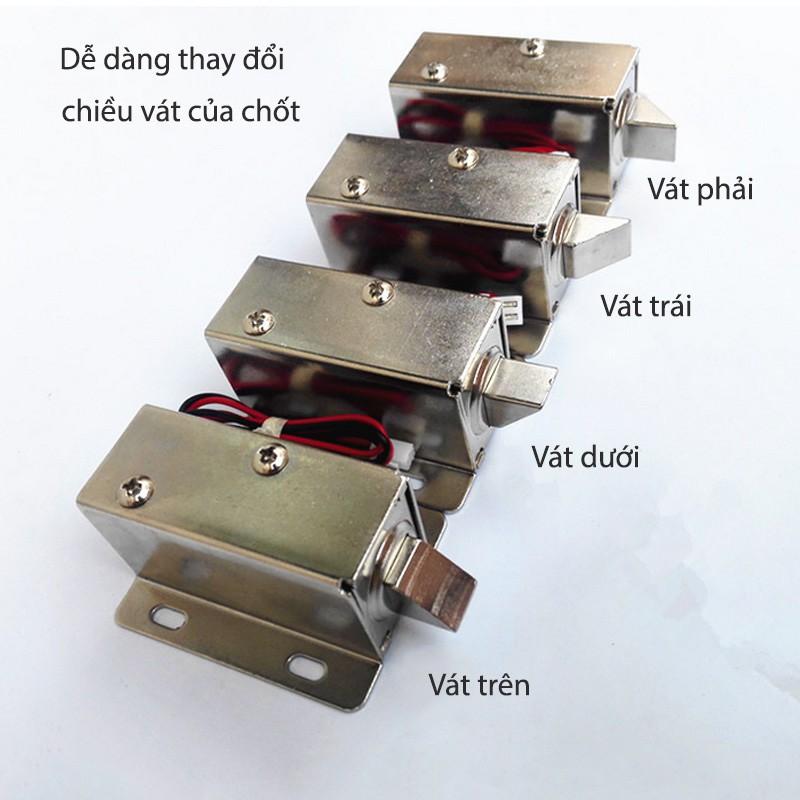 KHÓA CHỐT CỬA ĐIỆN TỪ LOẠI THƯỜNG ĐÓNG 12VDC-HD5442 (ĐẦU CHỐT HÌNH TRỤ VUÔNG CÓ VÁT)