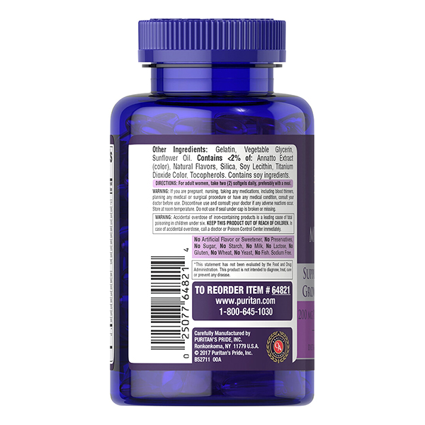Thực Phẩm Chức Năng - Dinh Dưỡng Cho Phụ Nữ Mang Thai Và Sau Sinh Puritans Vitamin Tổng Hợp Prenatal Vitamins