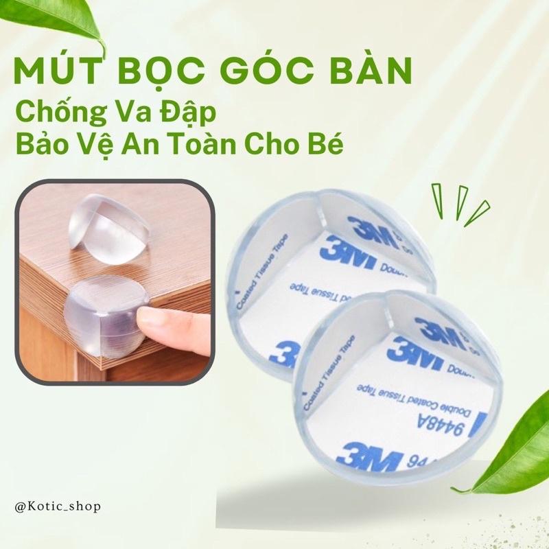 BỘ 4 MIẾNG MÚT SILICON BỌC GÓC BÀN GHẾ AN TOÀN CHO BÉ