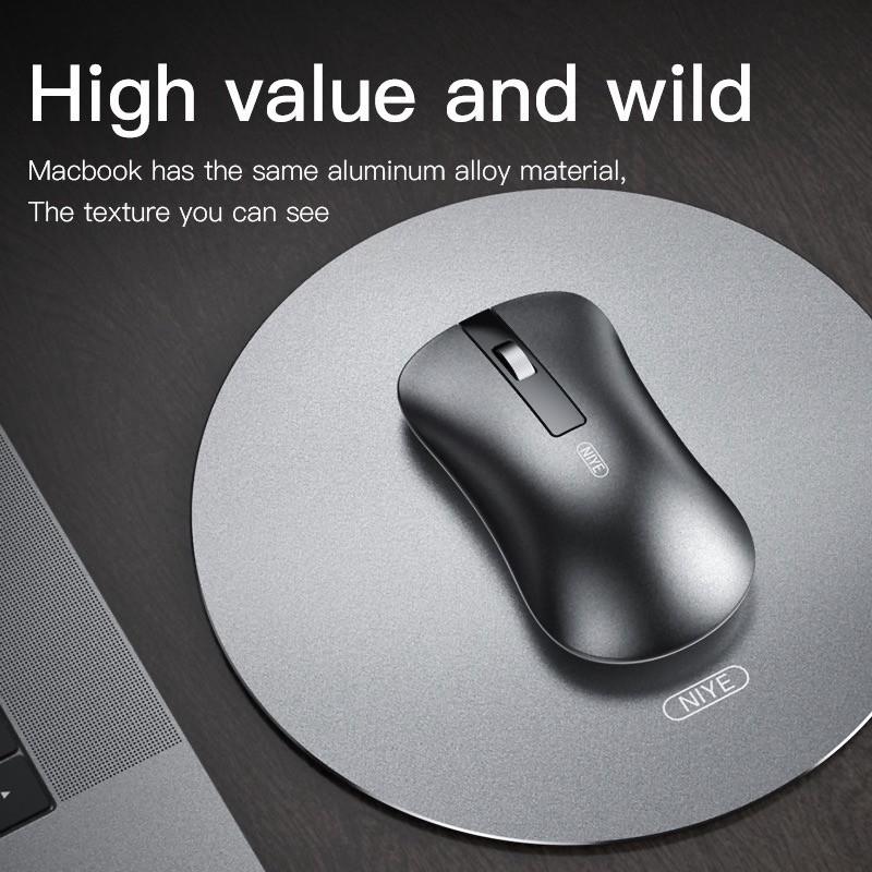 Miếng Lót Chuột Nhôm nguyên khối cho Laptop Macbook (Aluminium mouse Pad