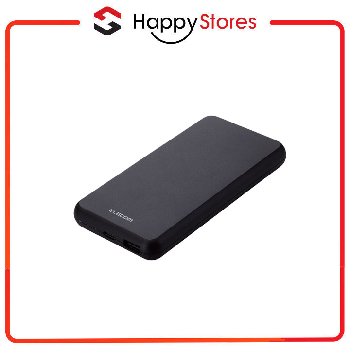 Pin dự phòng 10.000mAh 2 cổng USB A & TypeC 15W ELECOM DE-C38-10000 - Hàng chính hãng 