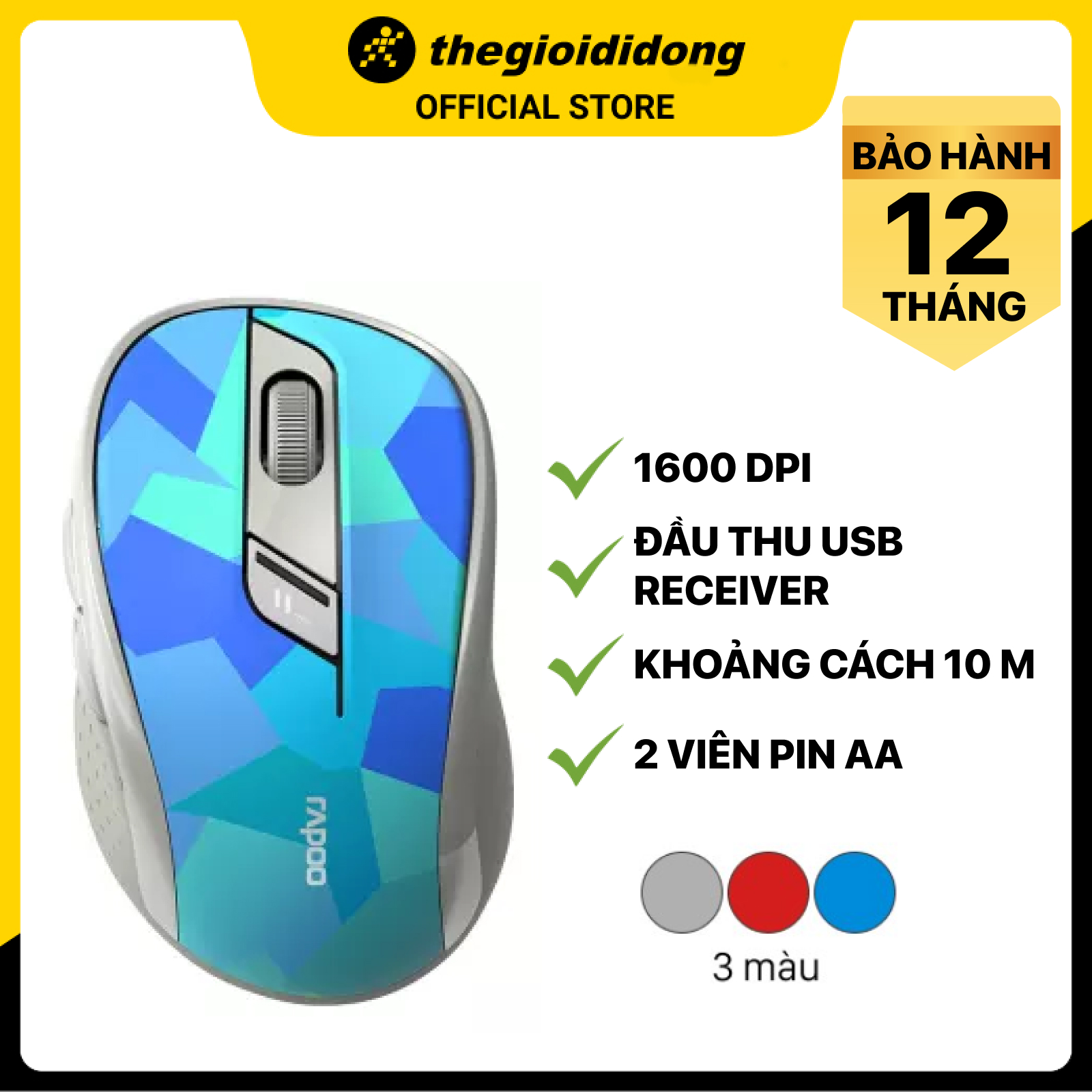 Chuột Bluetooth Silent Rapoo M500 - Hàng chính hãng