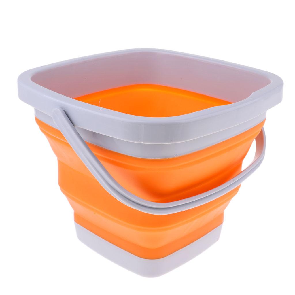 SILICONE PLASTIC FOLDING COLLAPSIBLE BUCKET FOR KITCHEN CAMPING GARDEN