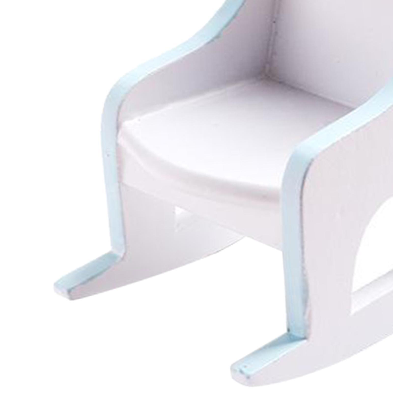 Doll House Wooden Chair 1:12 Scale Christmas Dollhouse Model Chair Mini Dollhouse Wooden Rocking Chair for Dollhouse Decoration