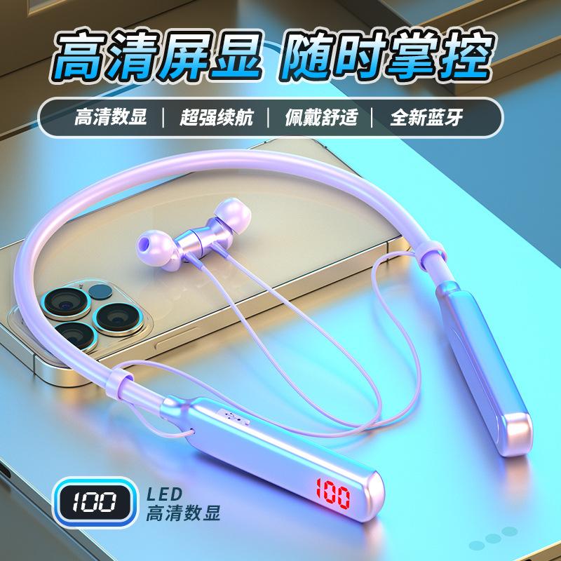 Vận Chuyển Nhanh Mới Tai Nghe In-Ear Thể Thao Bluetooth Không Dây Âm Thanh Nổi Pin Dài Cổ Tai Nghe