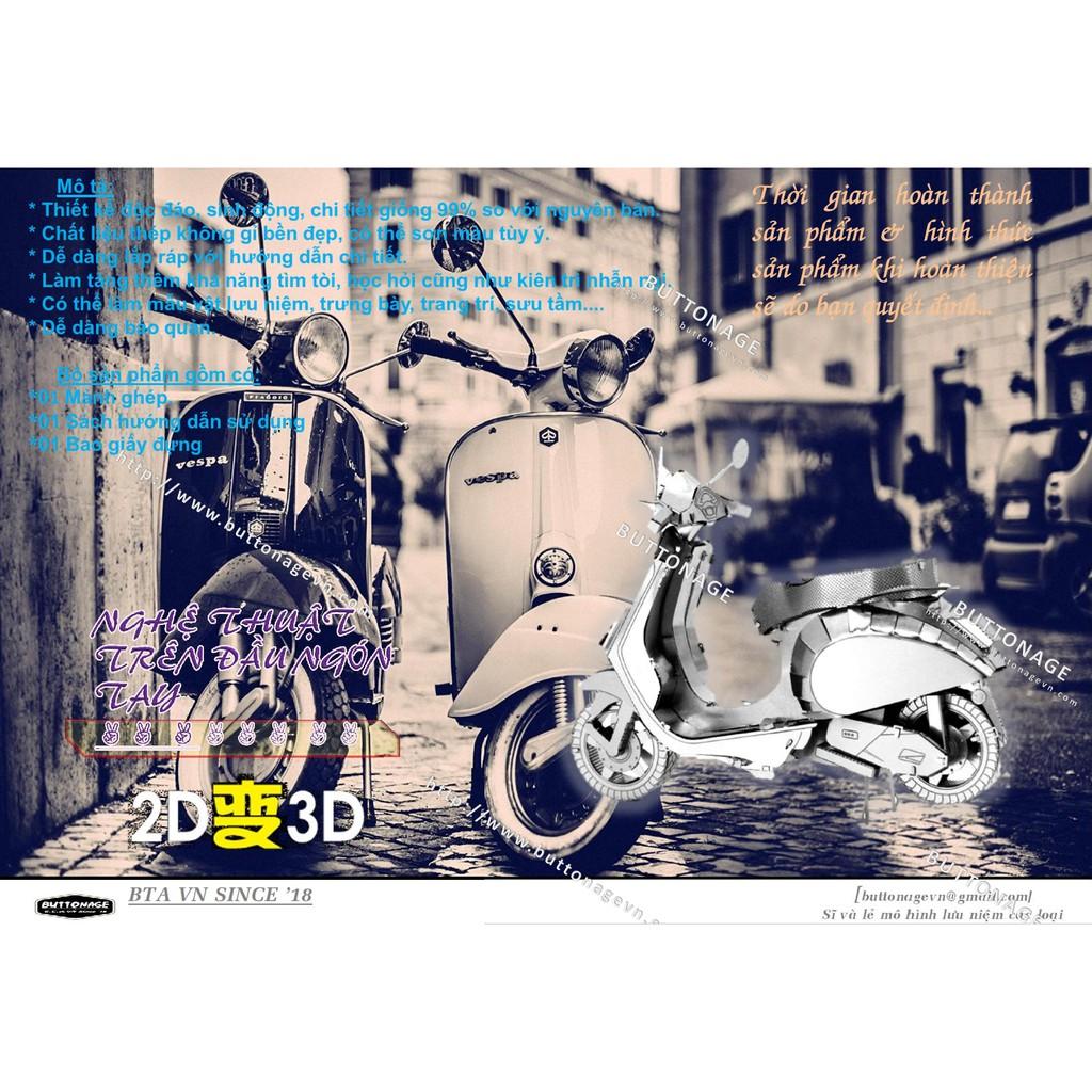 Mô Hình Lắp Ráp 3d Xe Vespa Primavera 150