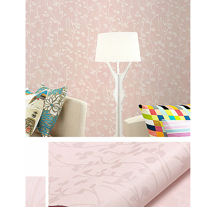 Combo 10 mét giấy dán tường, decal dán tường trang trí nhà cửa DÂY LEO HỒNG khổ 45cm