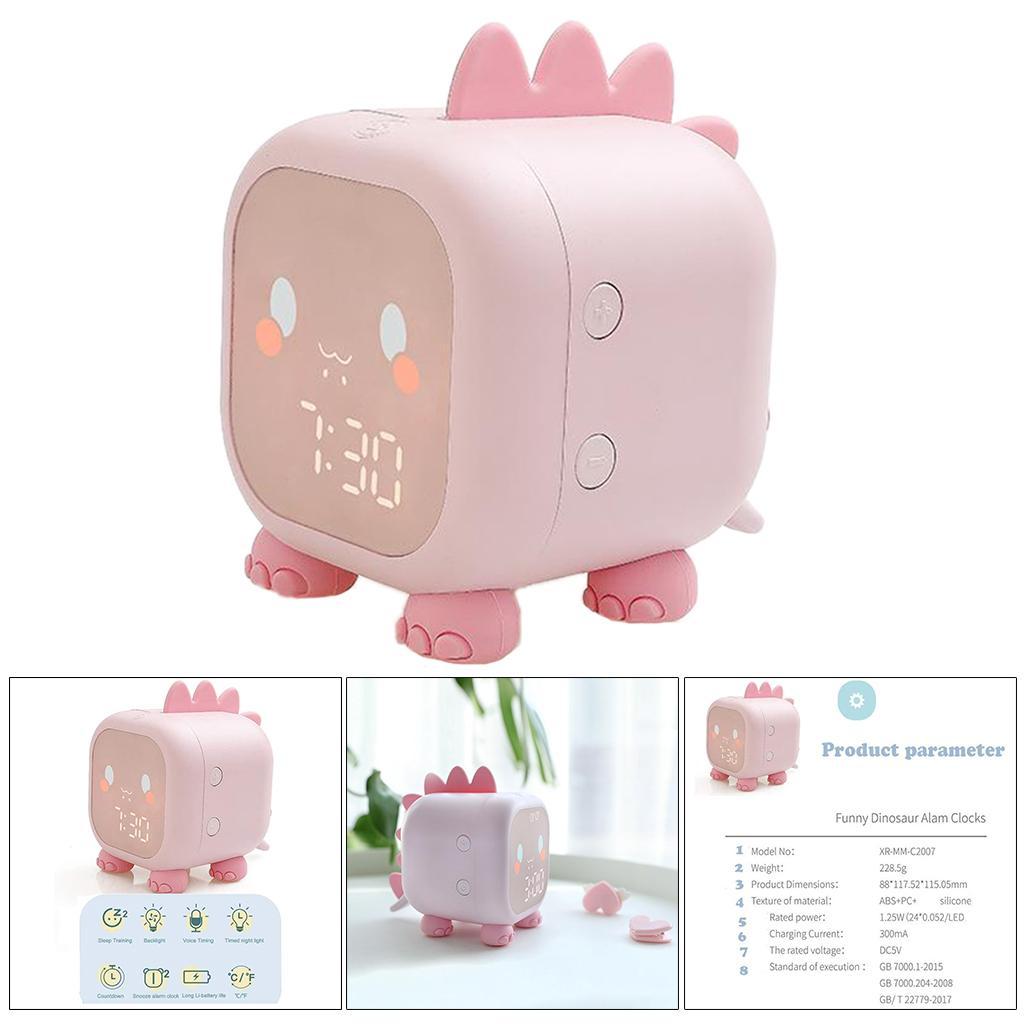 Digital Alarm Clock, Modern Alarm Clock with Time Display, 12/24-Hour Format, Alarm, Voice Control for Bedroom Office Kids