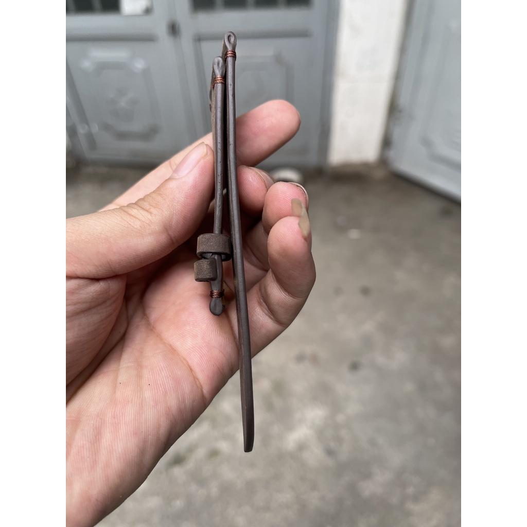 Dây đồng hồ da bò sáp khô màu nâu xám, khâu tay chốt chỉ 2 đầu lót chống thấm mồ hôi cao cấp nhiều size
