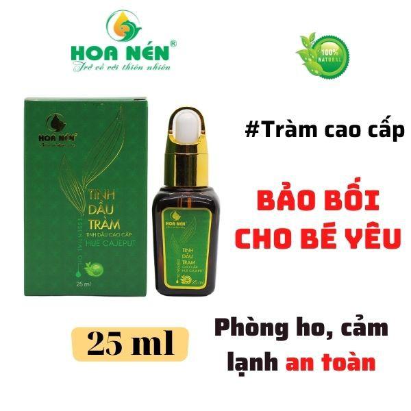 Tinh dầu Tràm Huế nguyên chất cao cấp Hoa Nén 25ml - Chuẩn VietGAP - Chăm sóc sức khỏe mẹ và bé