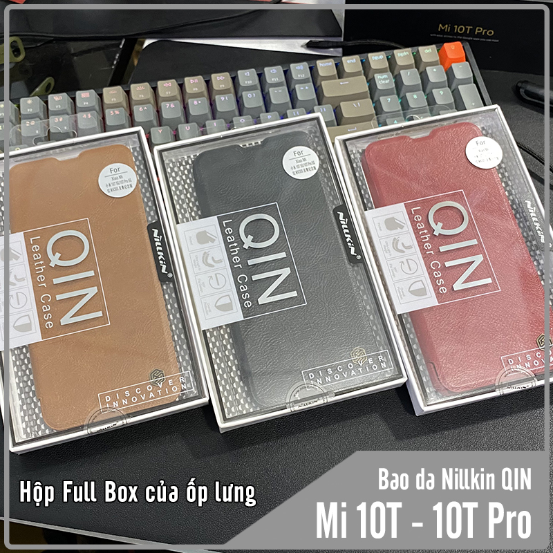 Bao da cho Xiaomi Mi 10T - Mi 10T Pro - Redmi K30S Nillkin Qin - Hàng Nhập Khẩu