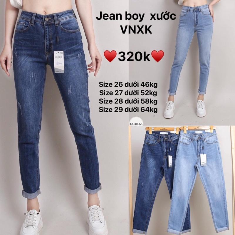 ️Quần jean boy xước vnxk cao cấp cho nữ