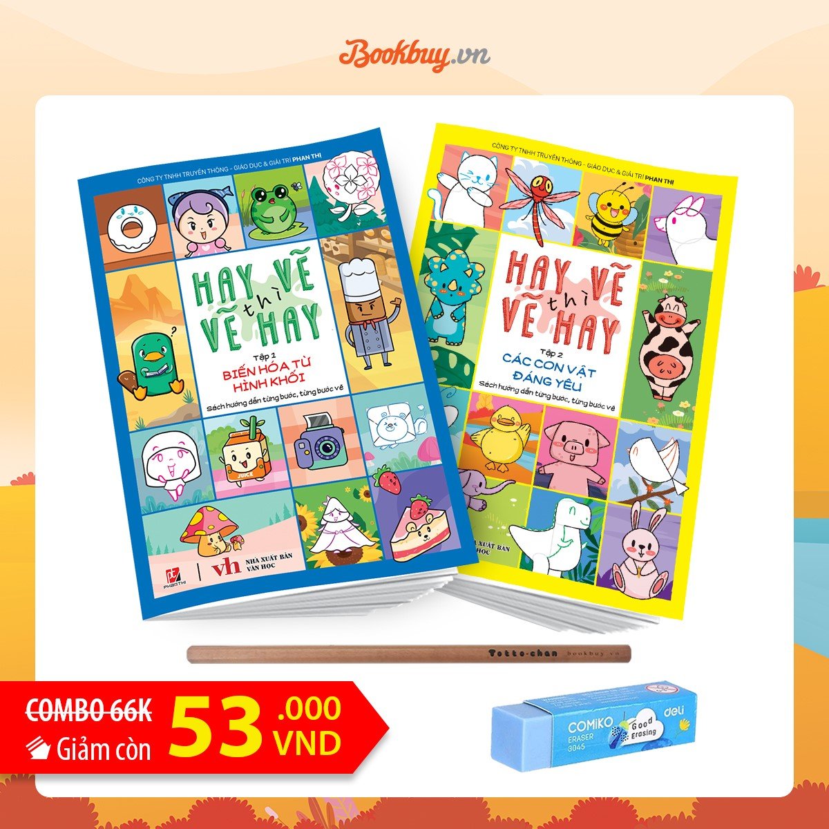 Combo 2 Tập Hay Vẽ Thì Vẽ Hay + Bút Chì + Gôm