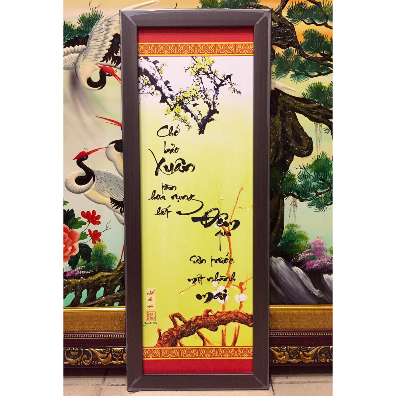 Tranh thư pháp về xuân - IN154