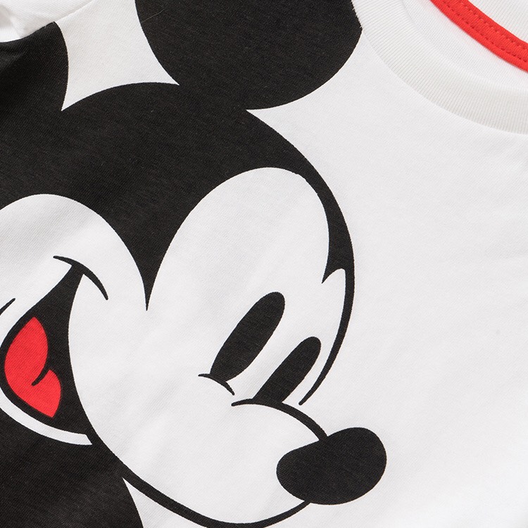 Bộ đồ bé trai chuột Mickey mẫu mới hè 2021 phối trắng đen chất cotton mịn cực đẹp 2-7T (10-25kg)