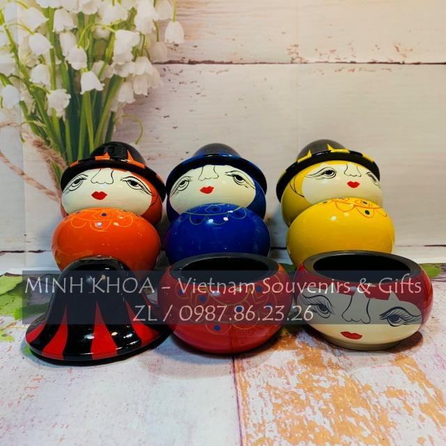 Búp Bê Sơn Mài 2 Tầng Phong Cách Nga Độc Đáo - Lacquer Dolls (Handicrafts)