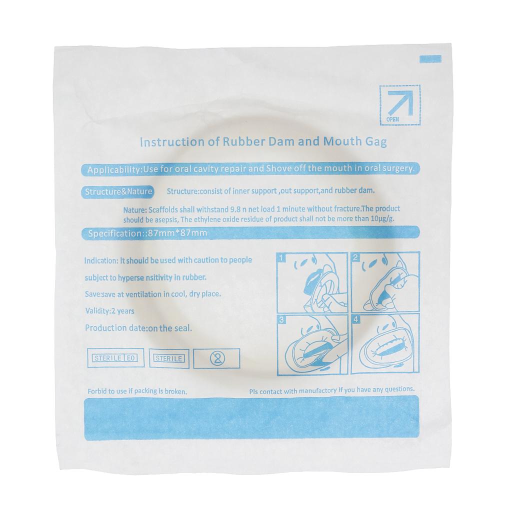 Bulk Lot of 10pcs Soft O Shape Oral Disposable Mouth Gag Kit Sterile Rubber Dam Cheek Lip Retractor Expanders Opener Set White