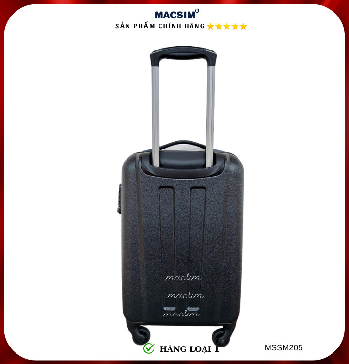 Vali cao cấp Macsim Smooire MSSM205 cỡ 20 inch màu Black, Gold - Hàng loại 1