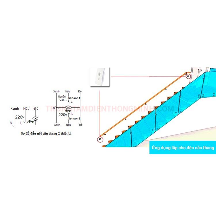 Công tắc cảm ứng hồng ngoại Kawasan lắp âm tường SS201 - Hàng chính hãng