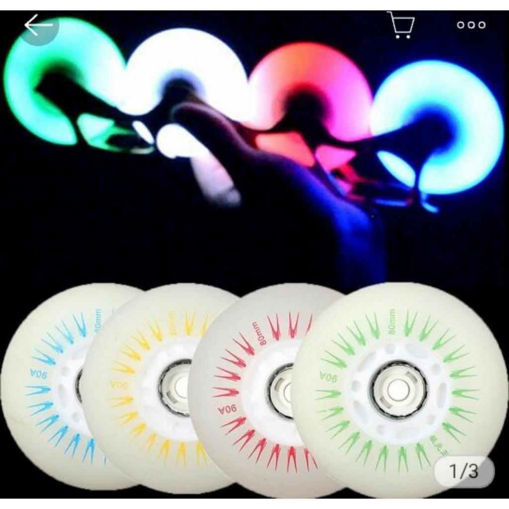 Combo 8 Bánh xe patin đèn led siêu sáng nhiều màu cho trẻ em người Lớn