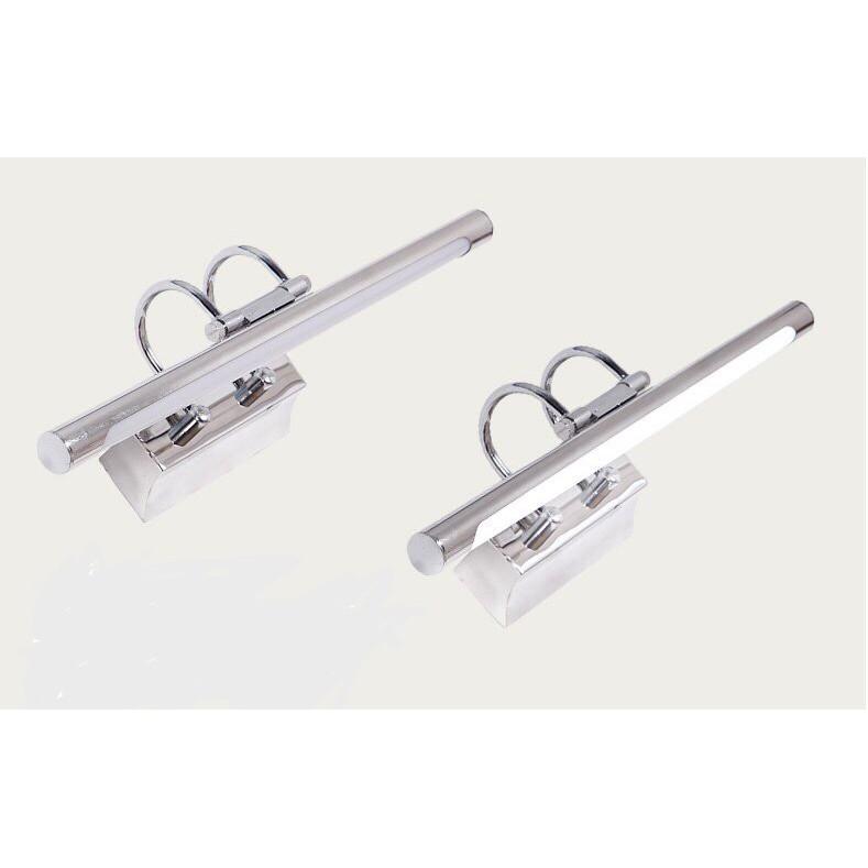 COMBO Đèn soi tranh soi gương inox chống gỉ ánh sáng vàng ấm