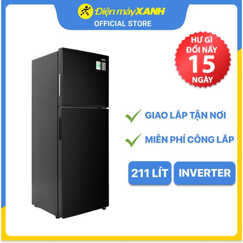 Tủ lạnh Aqua Inverter 211 lít AQR-T238FA(FB) - Hàng chính hãng (Giao hàng toàn quốc)