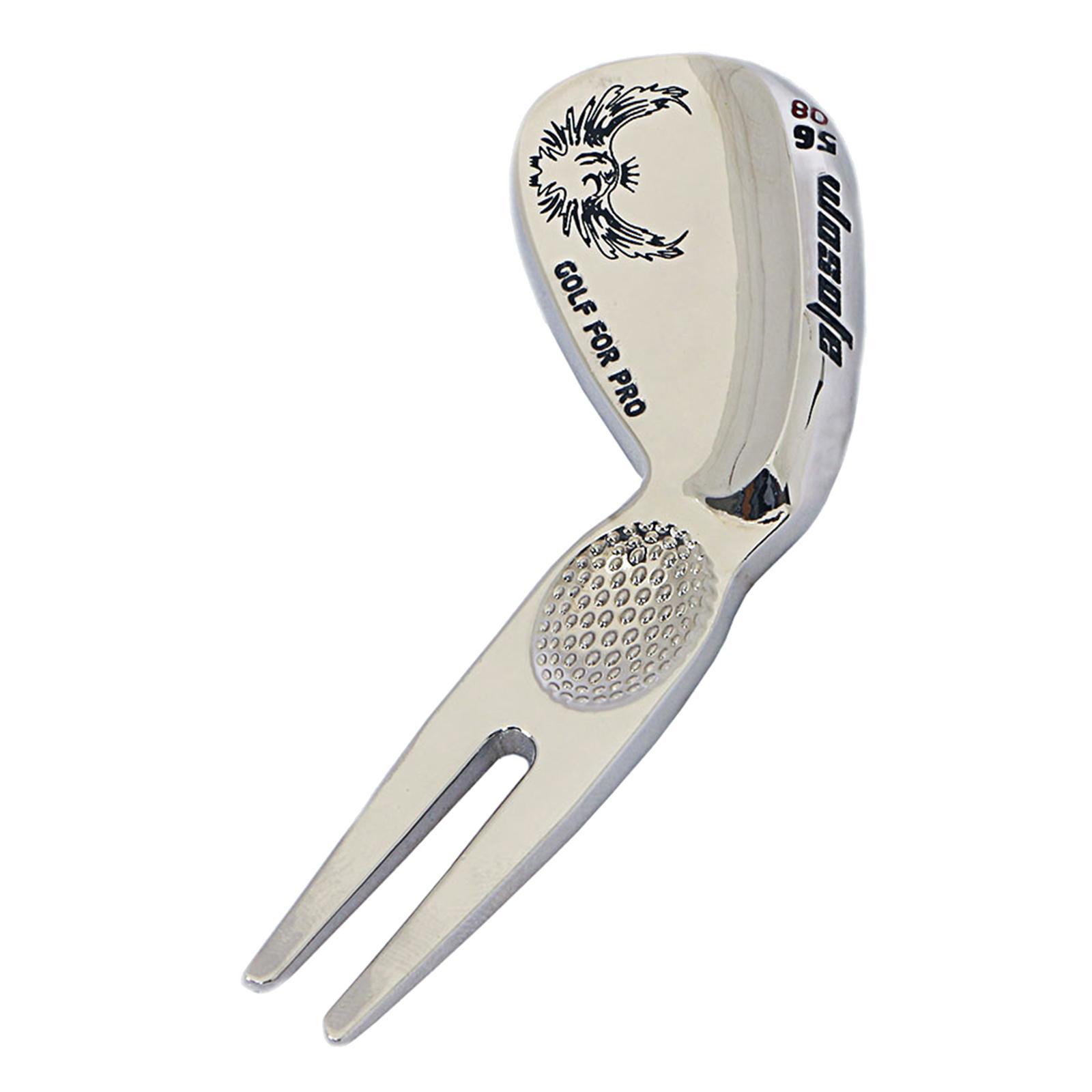 2-3pack Lightweight Golf Putting Green Repair Tool Divot Fork Pitchfork Silver